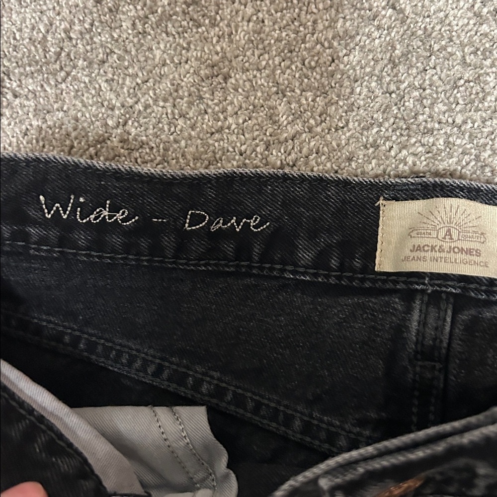 Jack & Jones Dave Baggy Wide Fit Black Jeans - Picture 4 of 6